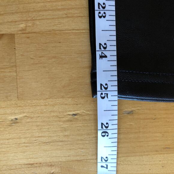 Abercrombie & Fitch Curve Love Faux Leather Black Skinny Ankle Pants, Size M - Picture 5 of 7